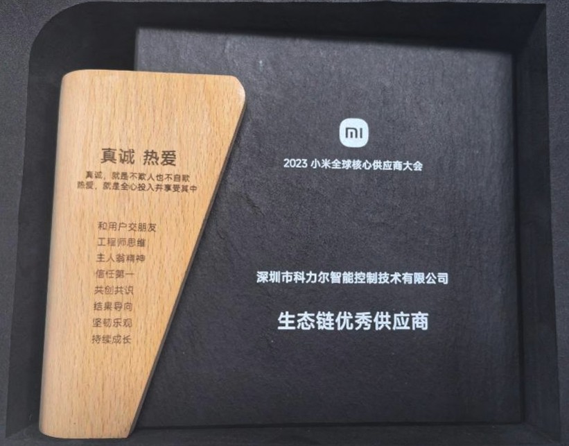 Xiaomi'nin "Mükemmel Ekolojik Zincir Tedarikçisi" ödülünü kazanan Keli Akıllı Kontrol Bölümünü içtenlikle tebrik ederiz!
